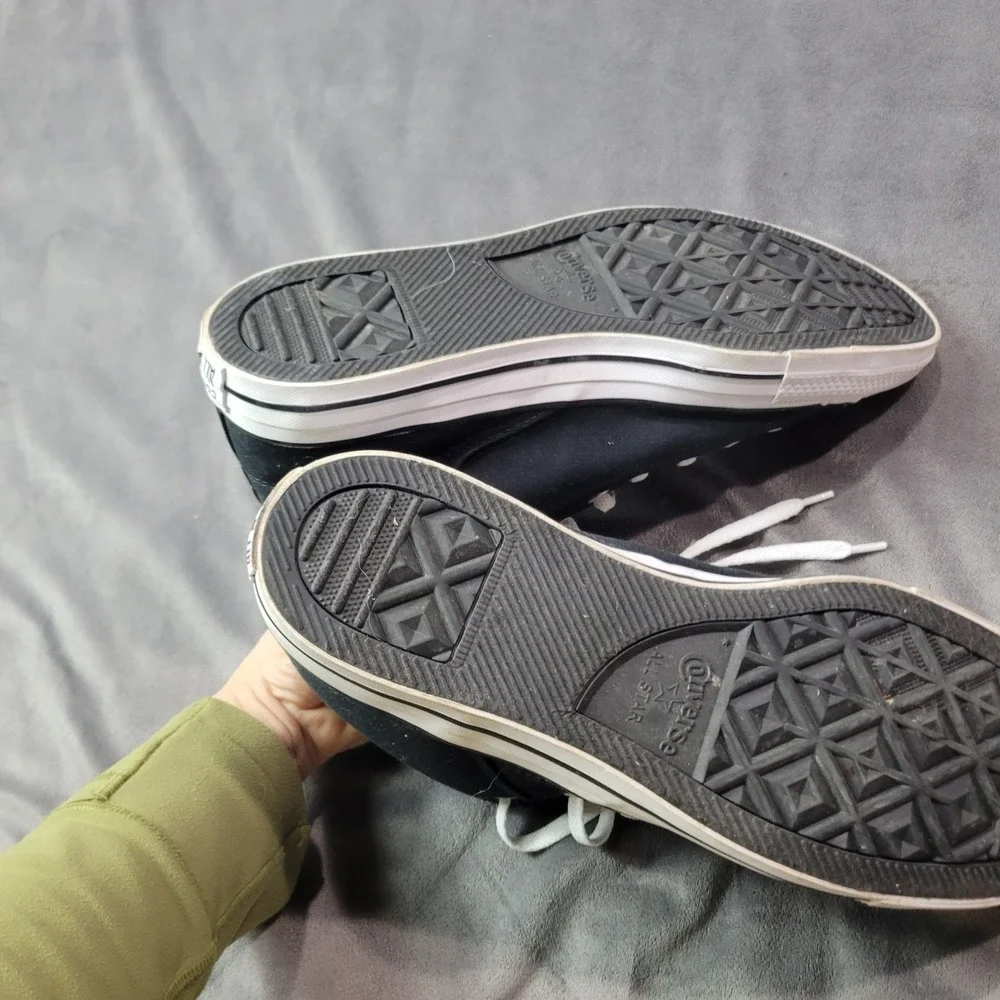 Converse Chuck Taylor All Star Mid‎ Top Black Canvas Mens Shoes Size 12 - Picture 6 of 9